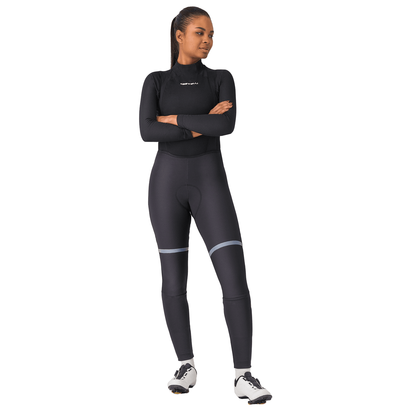 Castelli lange damesfietsbroek Polare 2 lange dames broek met bretels
