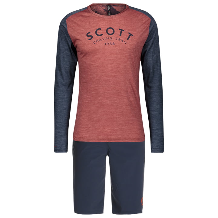 SCOTT Trail Flow Merino Set (fietsshirt + fietsbroek) set (2 artikelen), voor he