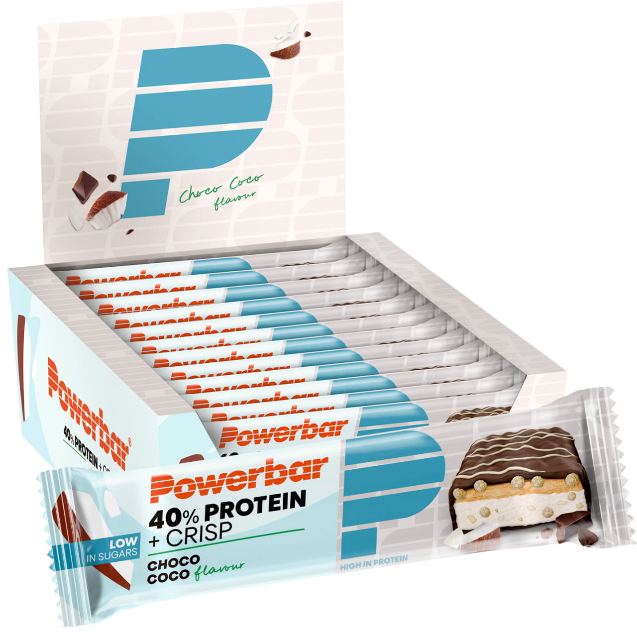 40% Protein+ Crisp Riegel Choco Coco 12 Stck.