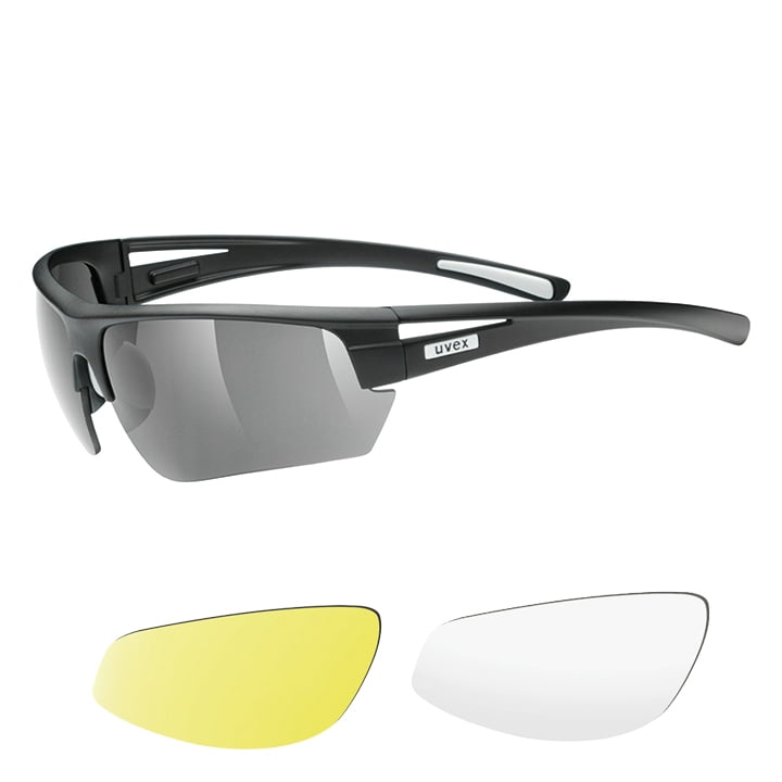 UVEX Brillenset Gravic bril, Unisex (dames / heren), Sportbril, Fietsaccessoires