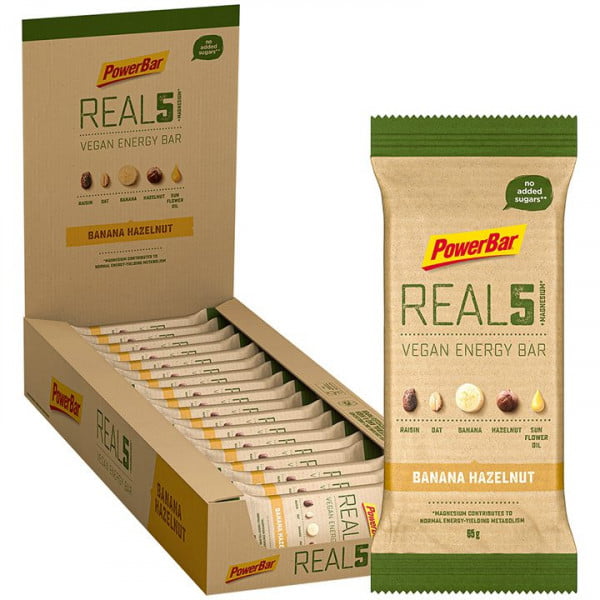 Real5 Vegan Energy Bar Banana Hazelnut 18 units/box Real5 Vegan Energy Bar Banana Hazelnut 18 units/box