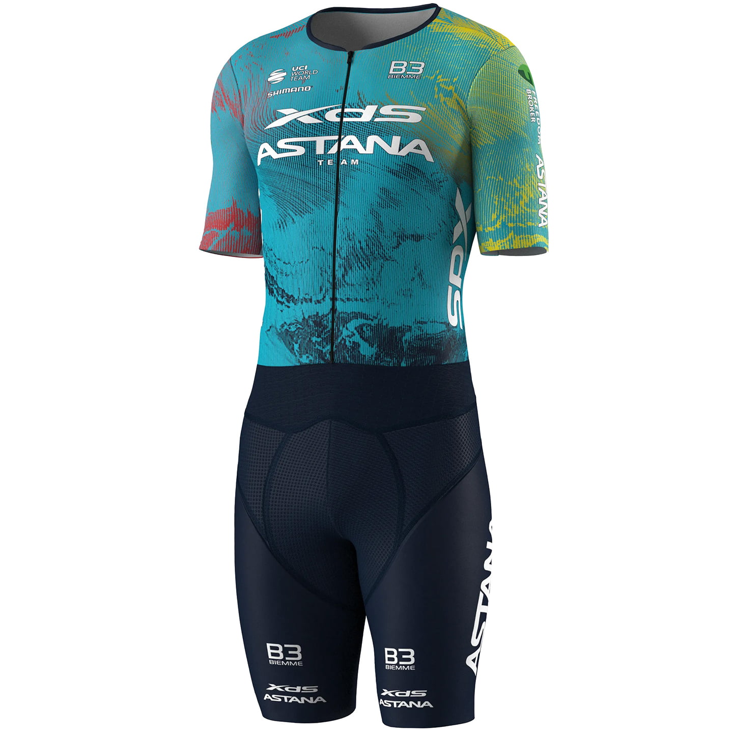 XDS ASTANA TEAM 2025 racebody, voor heren, Maat 2XL, Fietsbody, Fietskledij