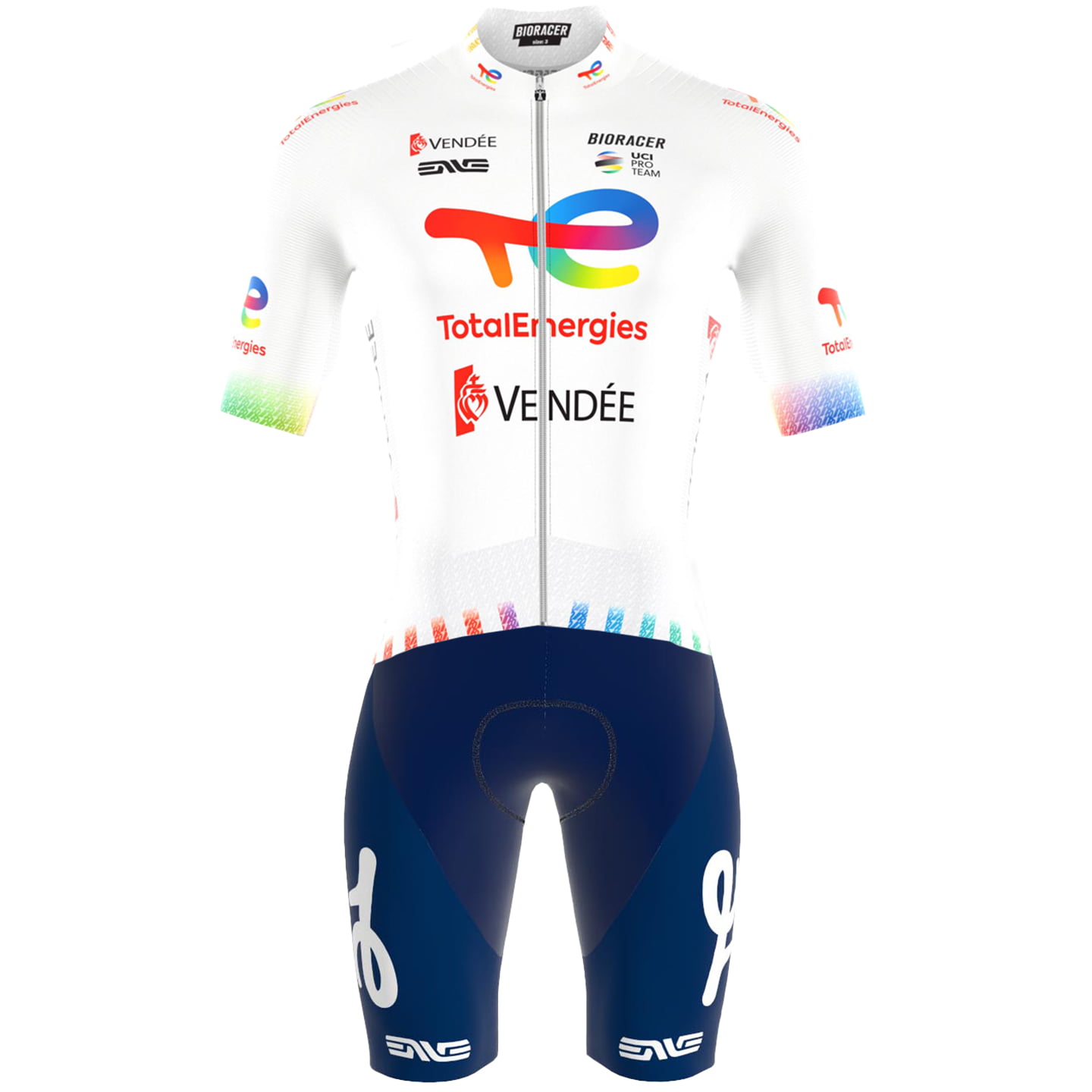 TEAM TOTALENERGIES Race 2025 Set (fietsshirt + fietsbroek) set (2 artikelen),