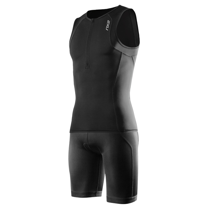2XU Tri G 2 Active schwarz Set (fietsshirt + fietsbroek) set (2 artikelen), voor