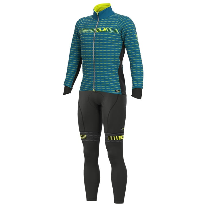 ALÉ Green Road Set (winter fietsjack + lange koersbroek) set (2 artikelen), voor