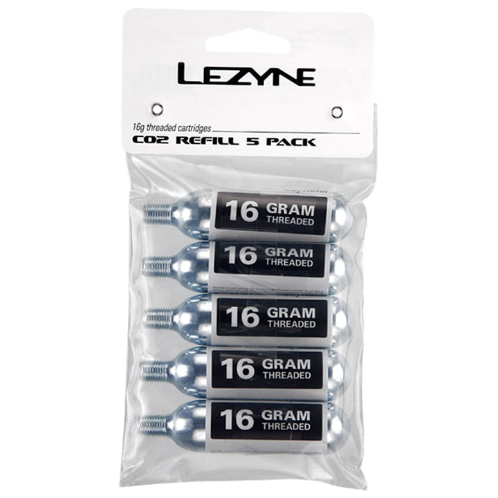 LEZYNE CO2 patroon 16 g 5 stuks, Fietspomp, Fietsaccessoires