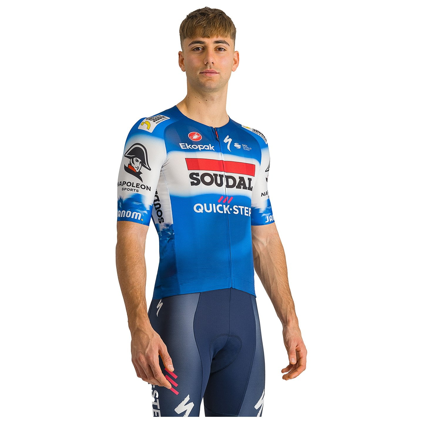SOUDAL QUICK-STEP Race 2024 Short Sleeve Jersey, for men, size M, Cycle jersey, Cycling clothing