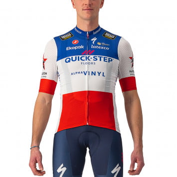 Maillot manches courtes QUICK-STEP ALPHA VINYL Champion français 2022 CASTELLI Maillot manches courtes QUICK-STEP ALPHA VINYL Champion français 2022