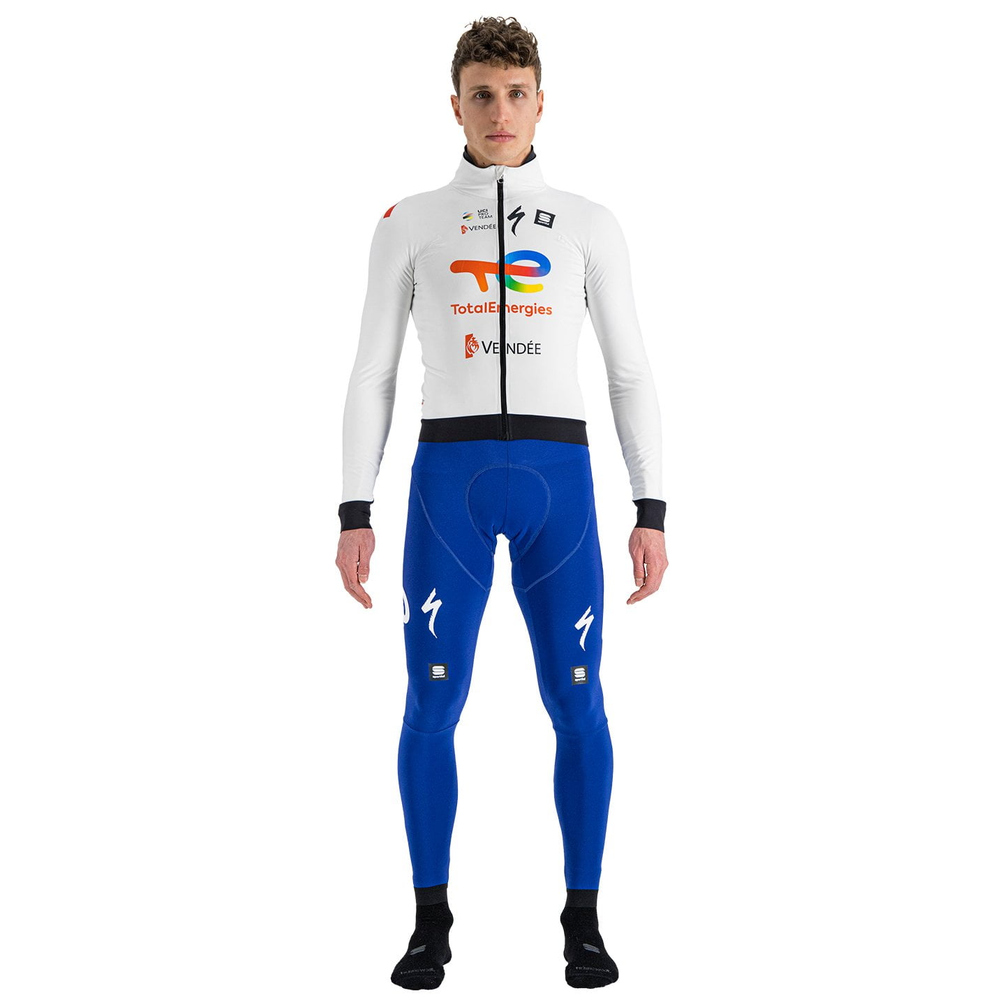 TEAM TOTALENERGIES Light Pro 2023 Set (winter jacket + cycling tights) Set (2 pieces), for men