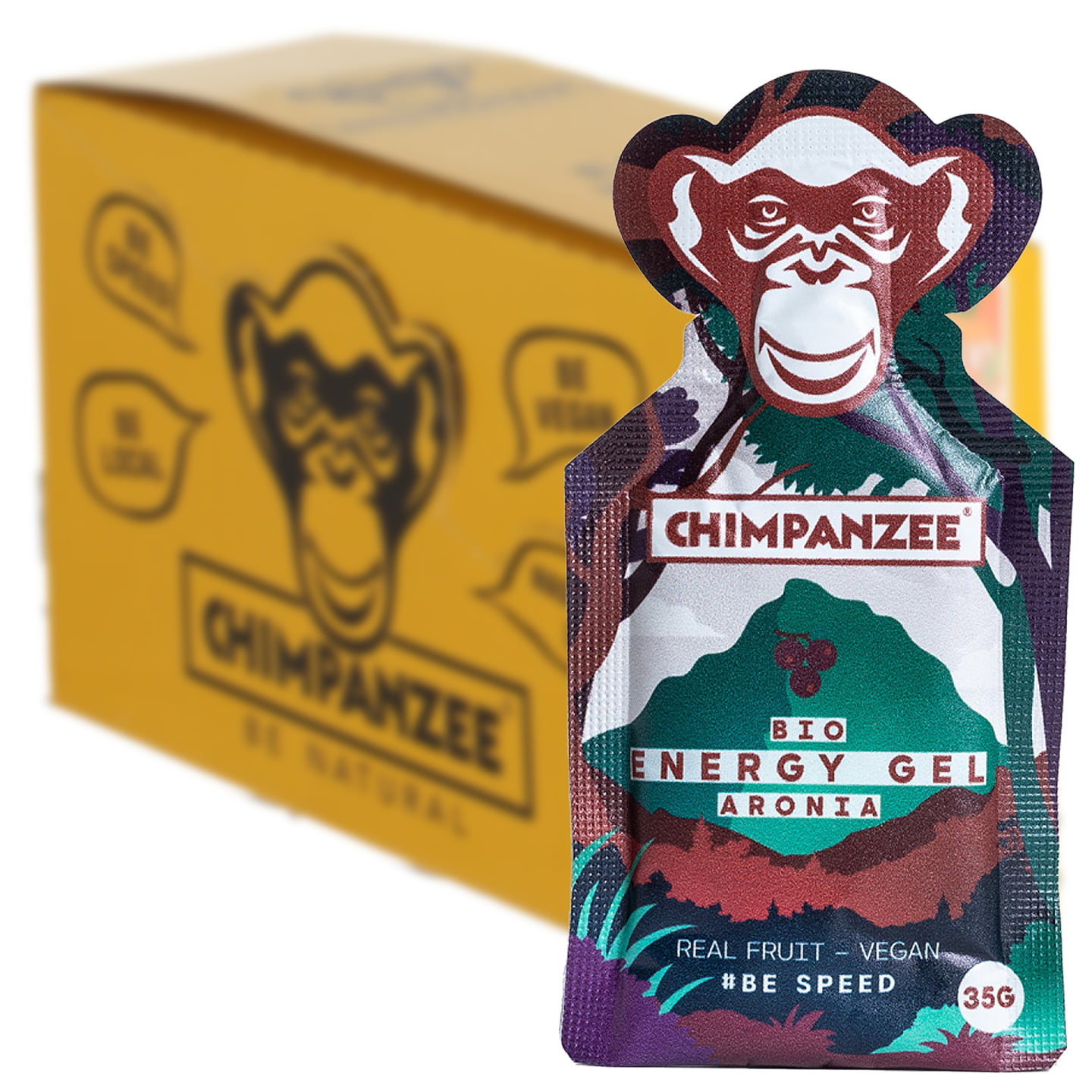 CHIMPANZEE Energy Gel Aronia 25 st./box, Sportgel, Prestatievoeding