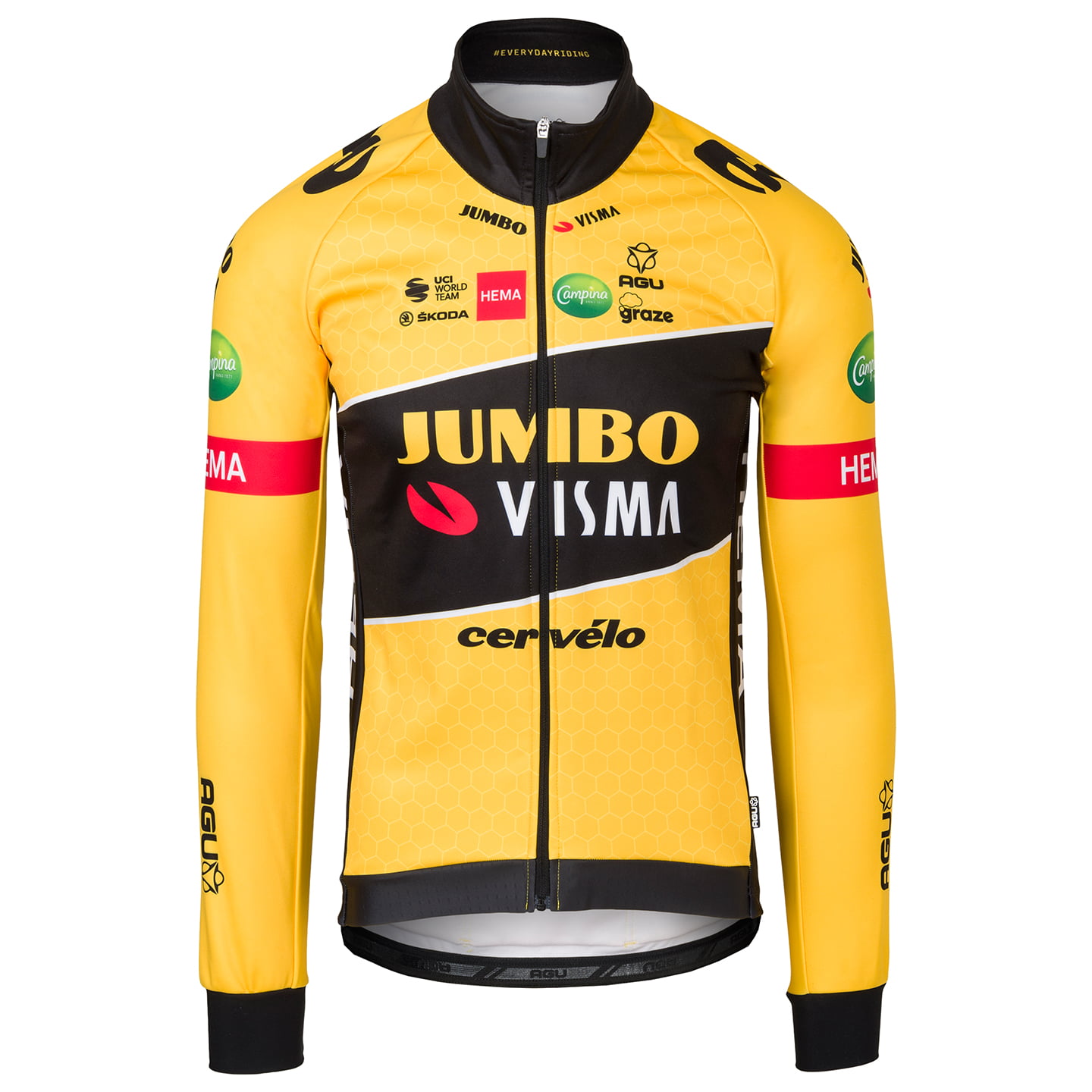 TEAM JUMBO VISMA 2022 Thermal Jacket, for men, size XL, Winter jacket, Bike gear