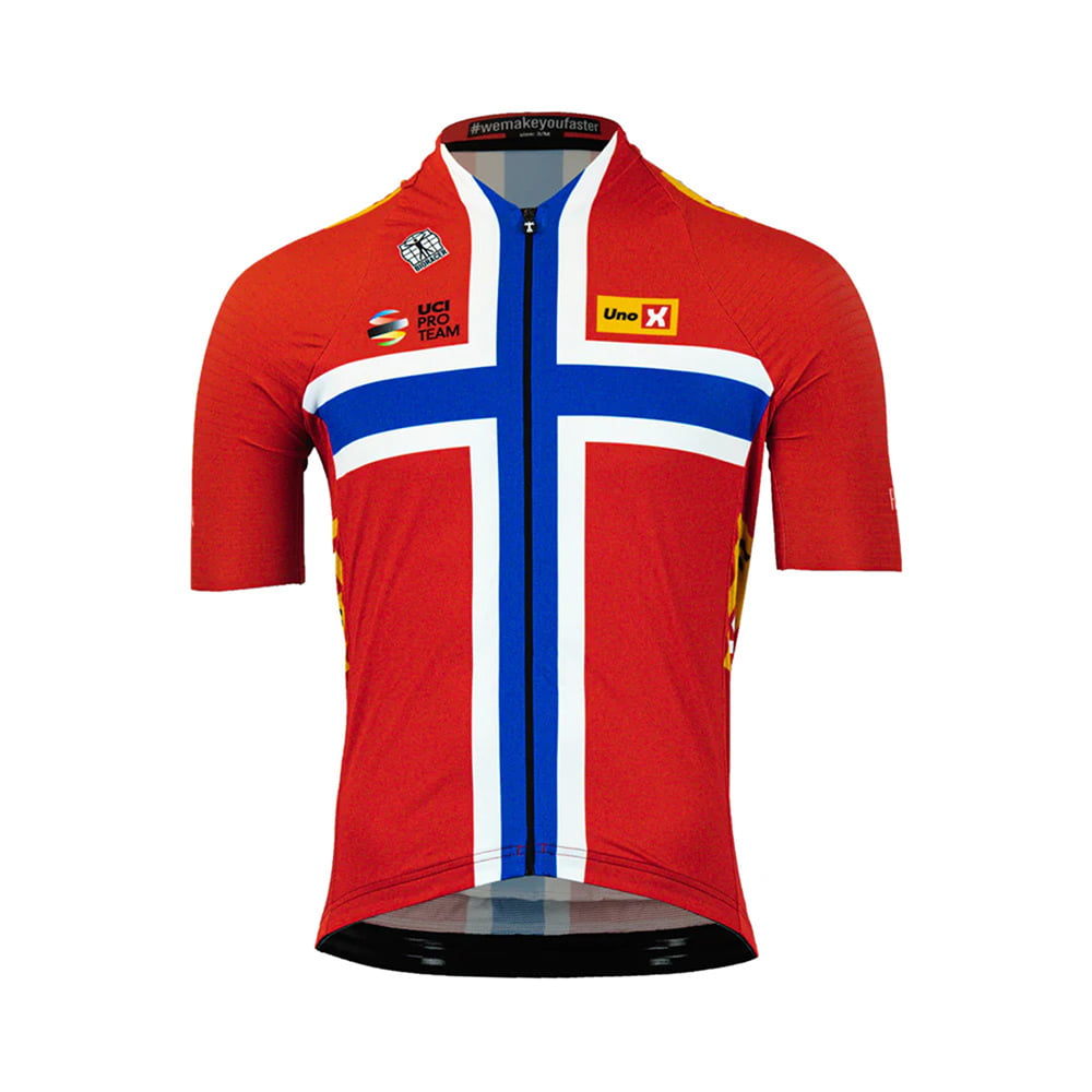Uno-X Icon Norwegian champion TdF 2023 Short Sleeve Jersey, for men, size XL, Bike Jersey, Cycle gear