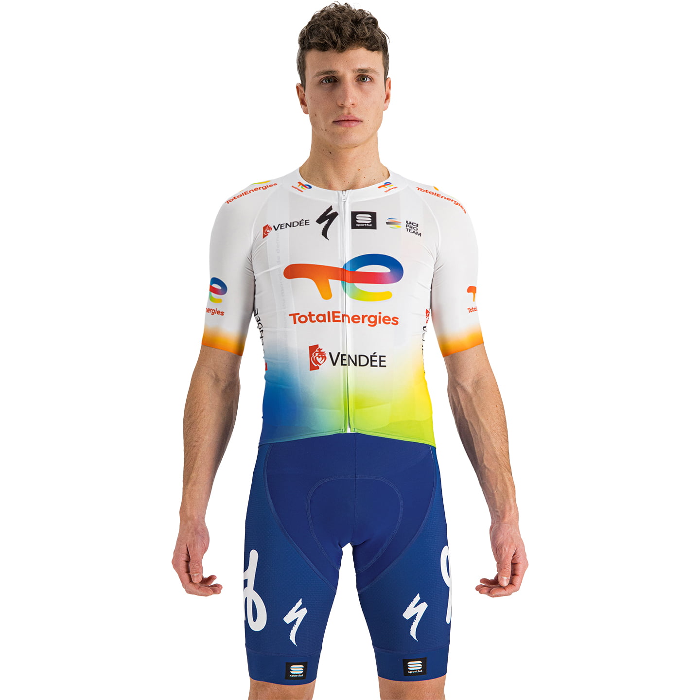 TEAM TOTALENERGIES Pro Bomber 2023 Set (cycling jersey + cycling shorts) Set (2 pieces), for men, Cycling clothing