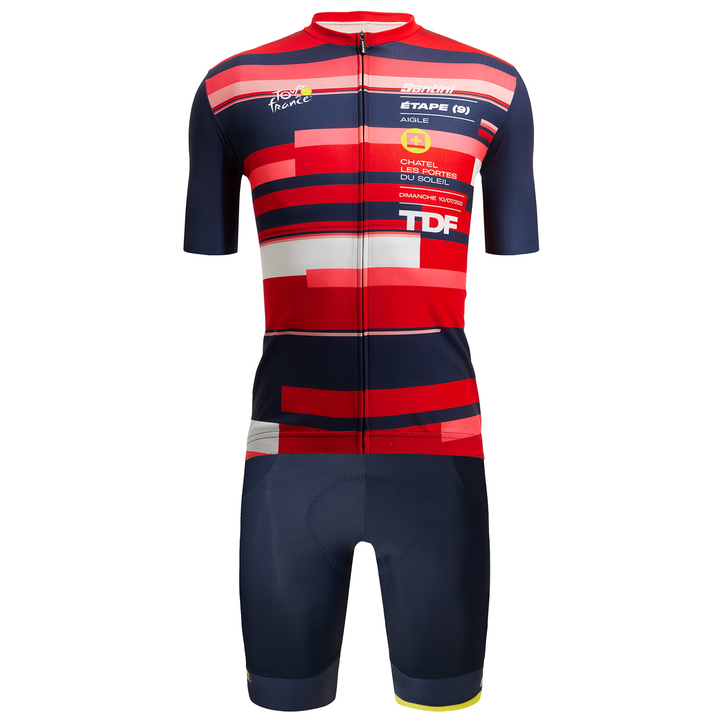 TOUR DE FRANCE Aigle-Chatel 2022 Set (cycling jersey + cycling shorts) Set (2 pieces), for men, Cycling clothing