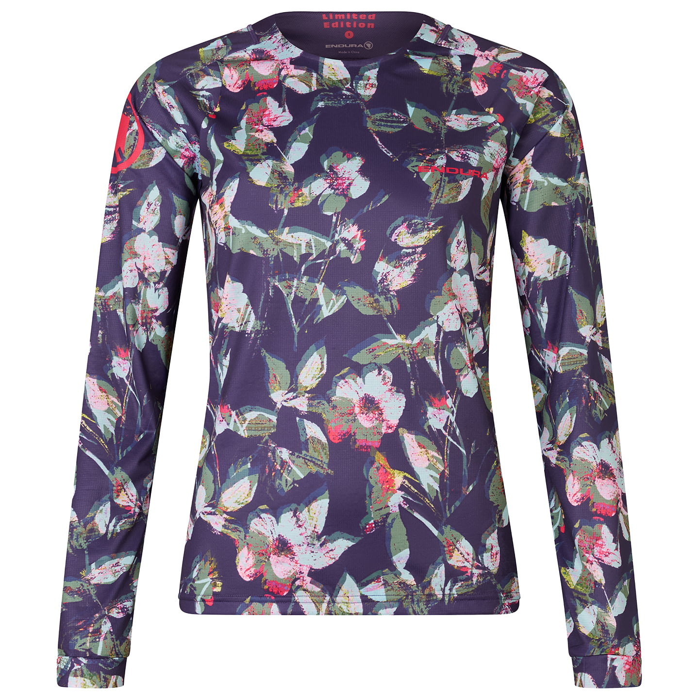 ENDURA dames fietsshirt met lange mouwen Floral LTD Printed bikeshirt, Maat L