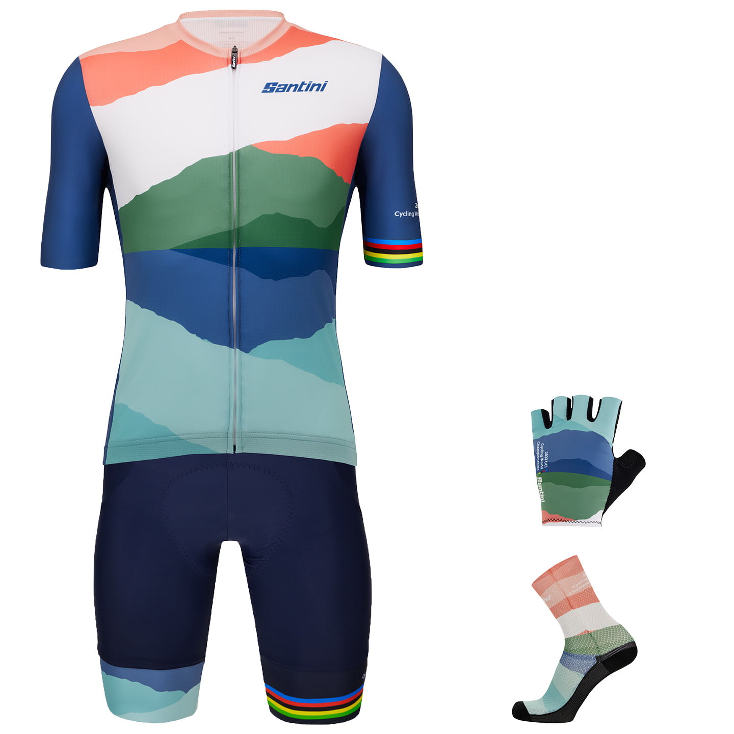 UCI WORLD CHAMPIONSHIP Glasgow 2023 Maxi-Set (4 pieces), for men, Cycling clothing