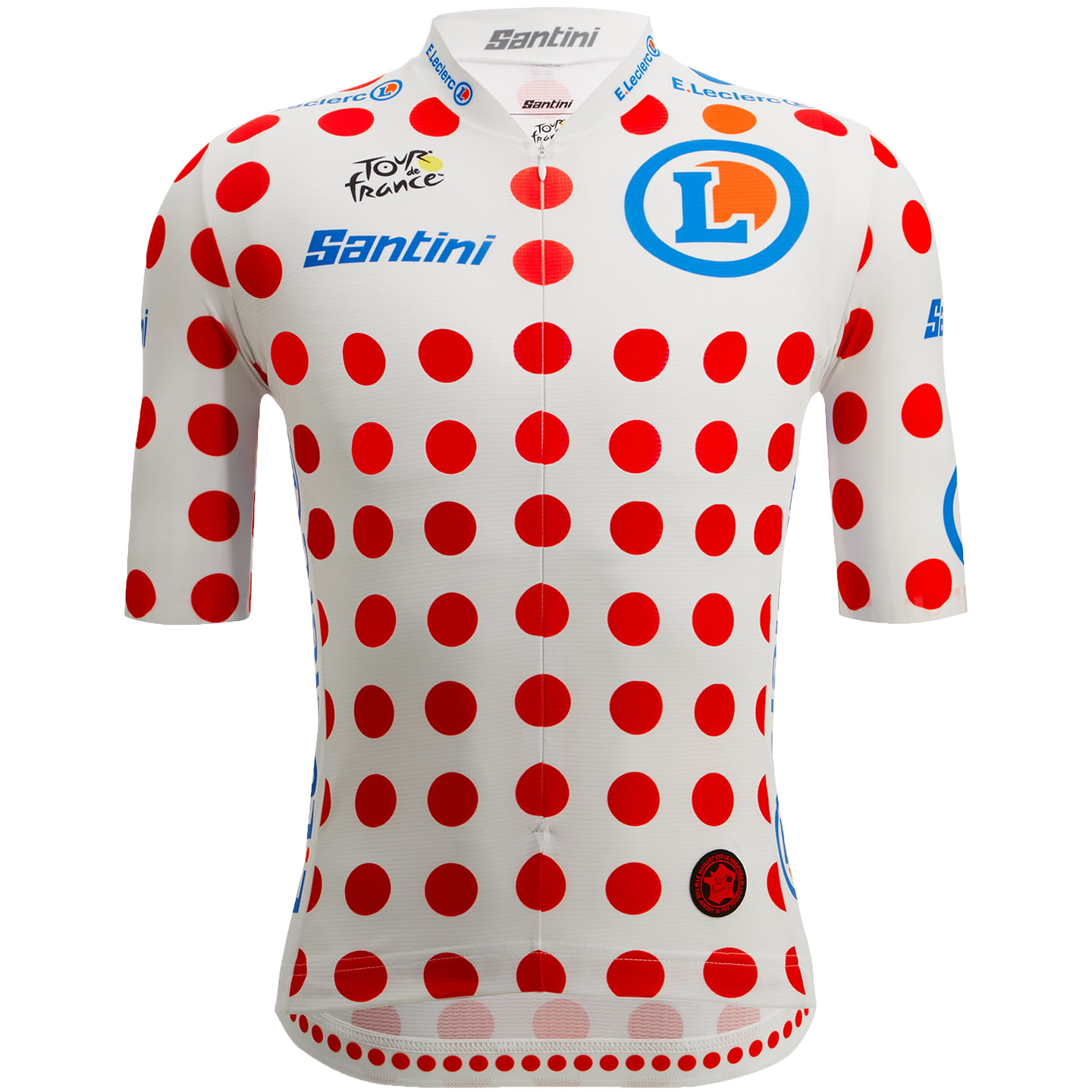 TOUR DE FRANCE Race Red Polka Dot Jersey 2023 Short Sleeve Jersey, for men, size M, Cycle jersey, Cycling clothing