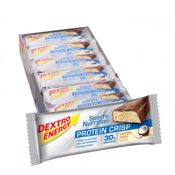 Barrita Protein Crisp Vanilla-Cocos Caja de 24 unidades DEXTRO ENERGY Barrita Protein Crisp Vanilla-Cocos Caja de 24 unidades