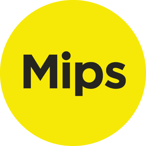 Das gelbe Mips-Logo: Auf jedem Mips-Helm zu finden