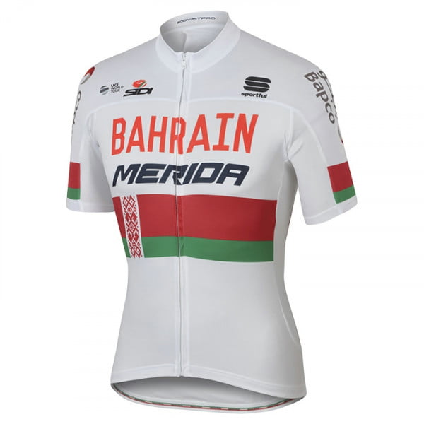 Maillot manches courtes BAHRAIN-MERIDA Champion biélorusse 2017 Maillot manches courtes BAHRAIN-MERIDA Champion biélorusse 2017