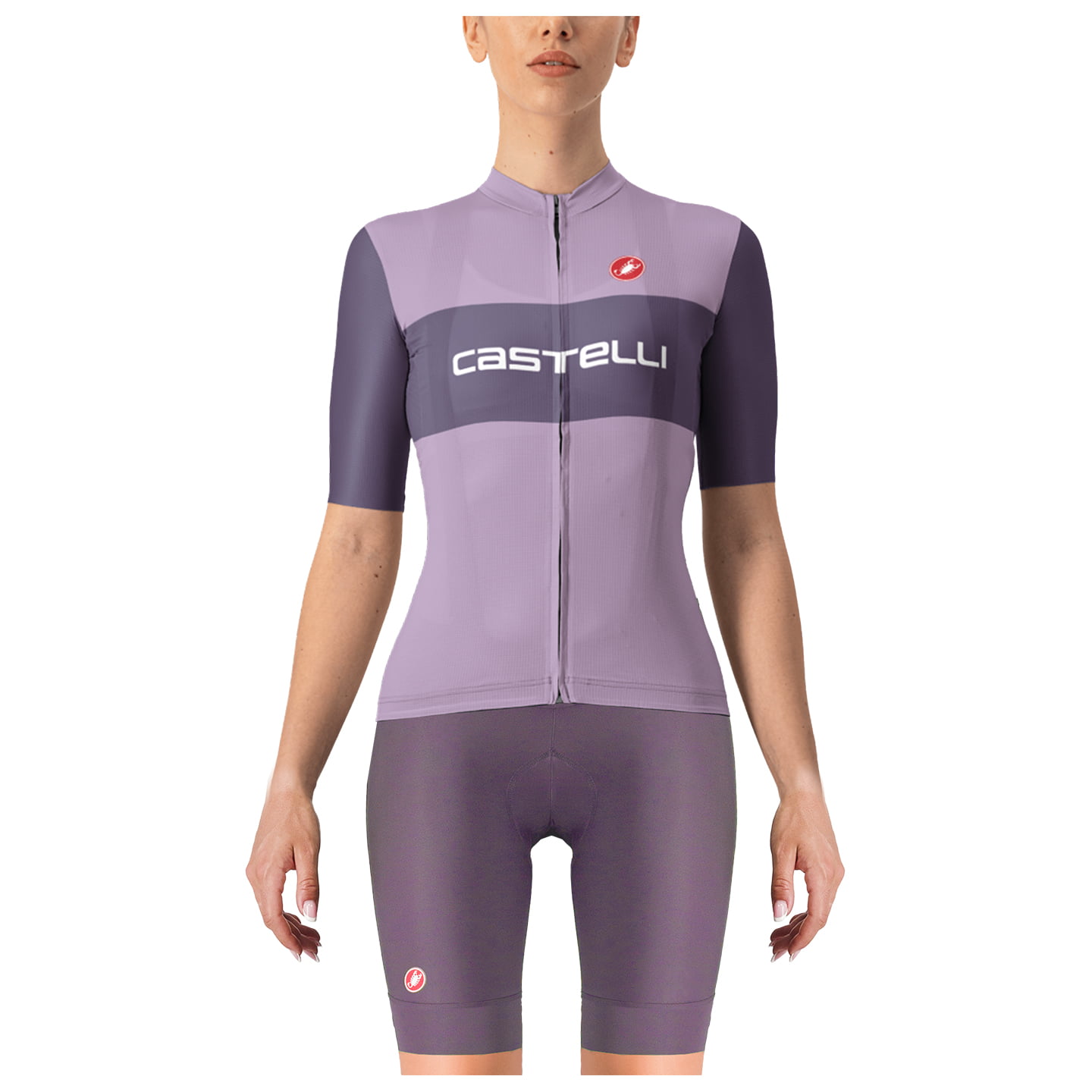 CASTELLI Fan Block Dames set (fietsshirt + fietsbroek) set (2 artikelen),