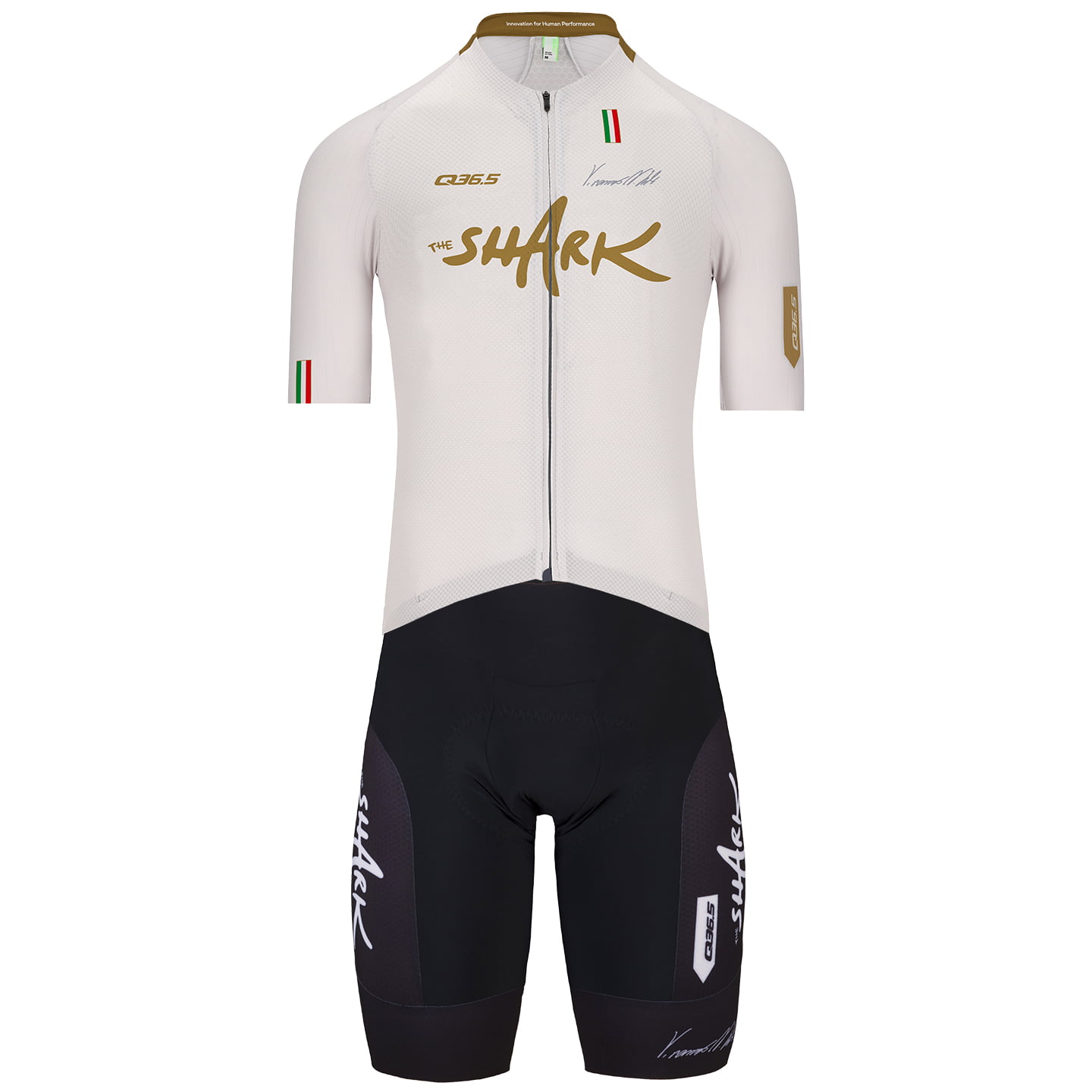 Nibali Olympic Set (fietsshirt + fietsbroek), voor heren, Fietskleding