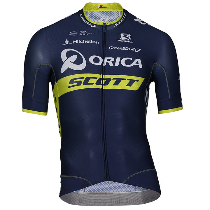 ORICA-SCOTT FRC 2017 Short Sleeve Jersey, for men, size L, Cycling shirt, Cycle clothing