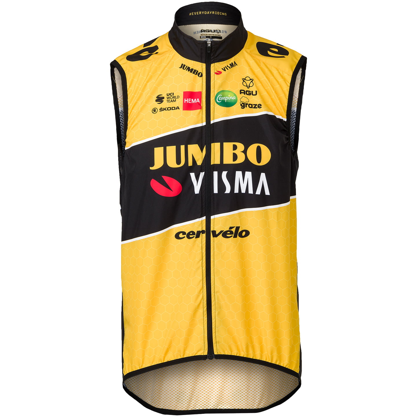 TEAM JUMBO-VISMA 2022 Wind Vest, for men, size 2XL, Bike vest, Cycling gear
