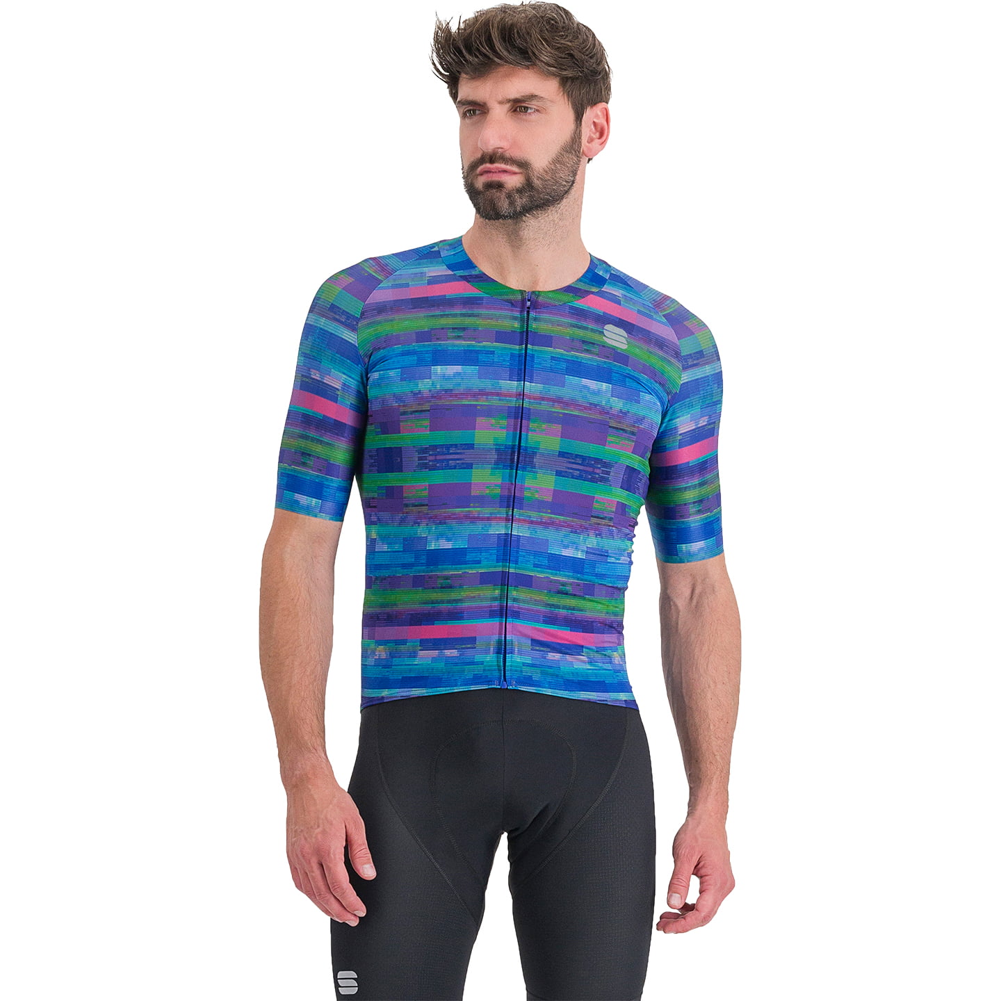 SPORTFUL Glitch Bomber Short Sleeve Jersey Short Sleeve Jersey, for men, size XL, Cycling jersey, Cycle clothing