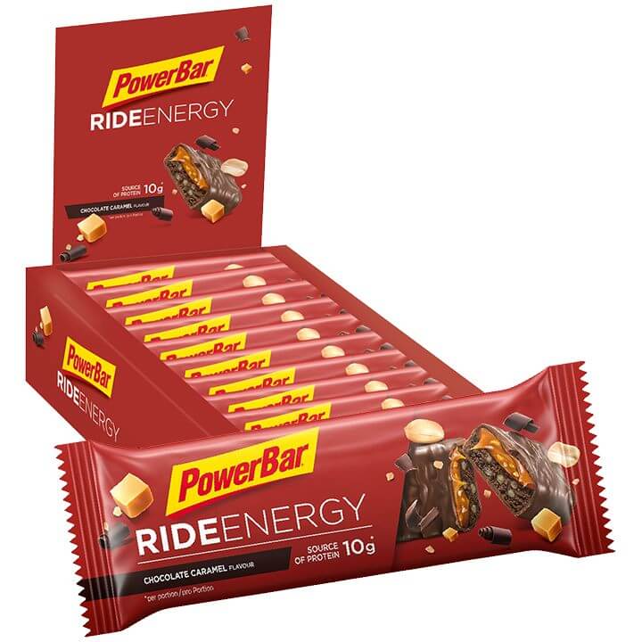 POWERBAR Ride Energy Chocolate-Caramel 18 stuks/doos reep, Energierepen, Prestat