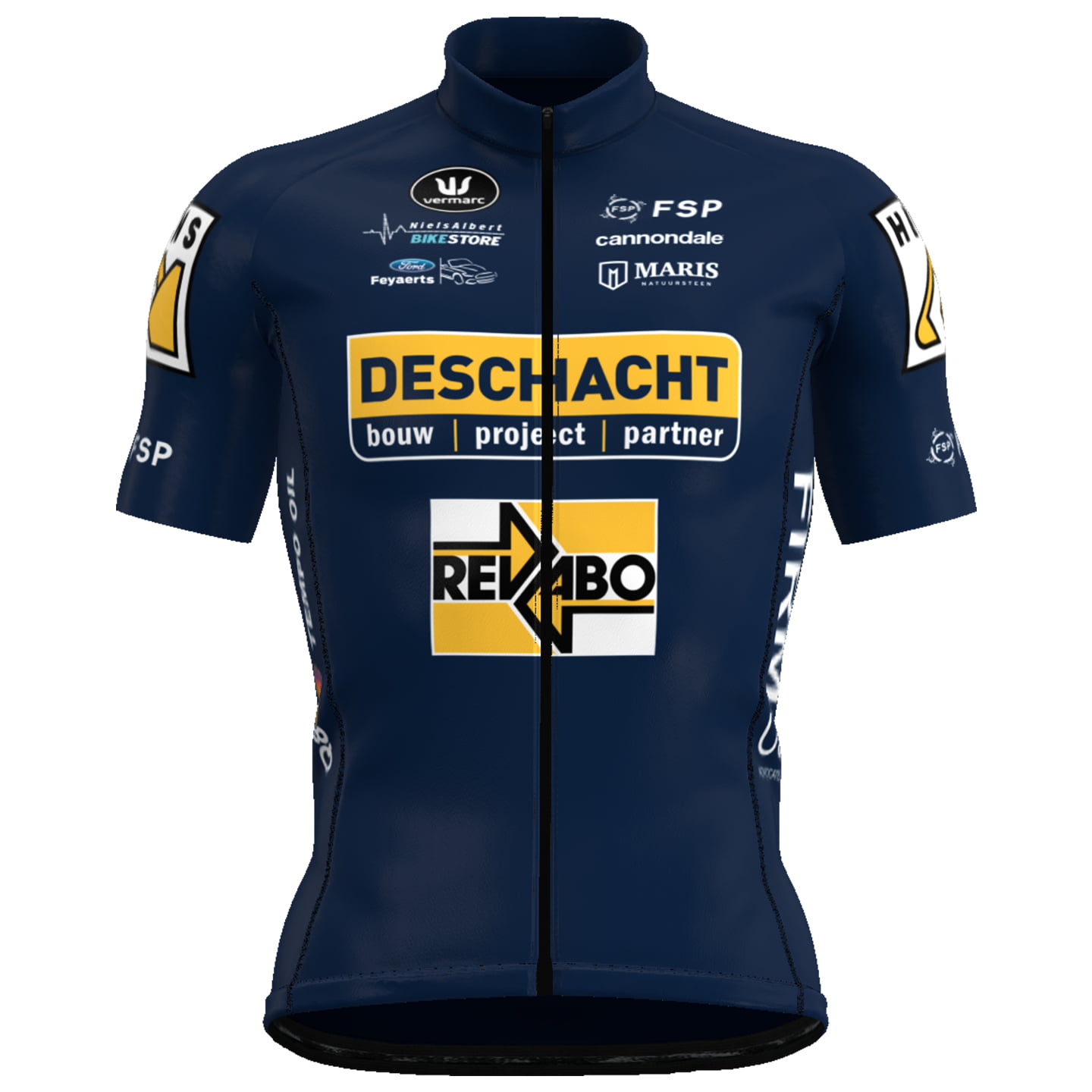 DESCHACHT-HENS-MAES 2025 fietsshirt met korte mouwen, voor heren, Maat 2XL,
