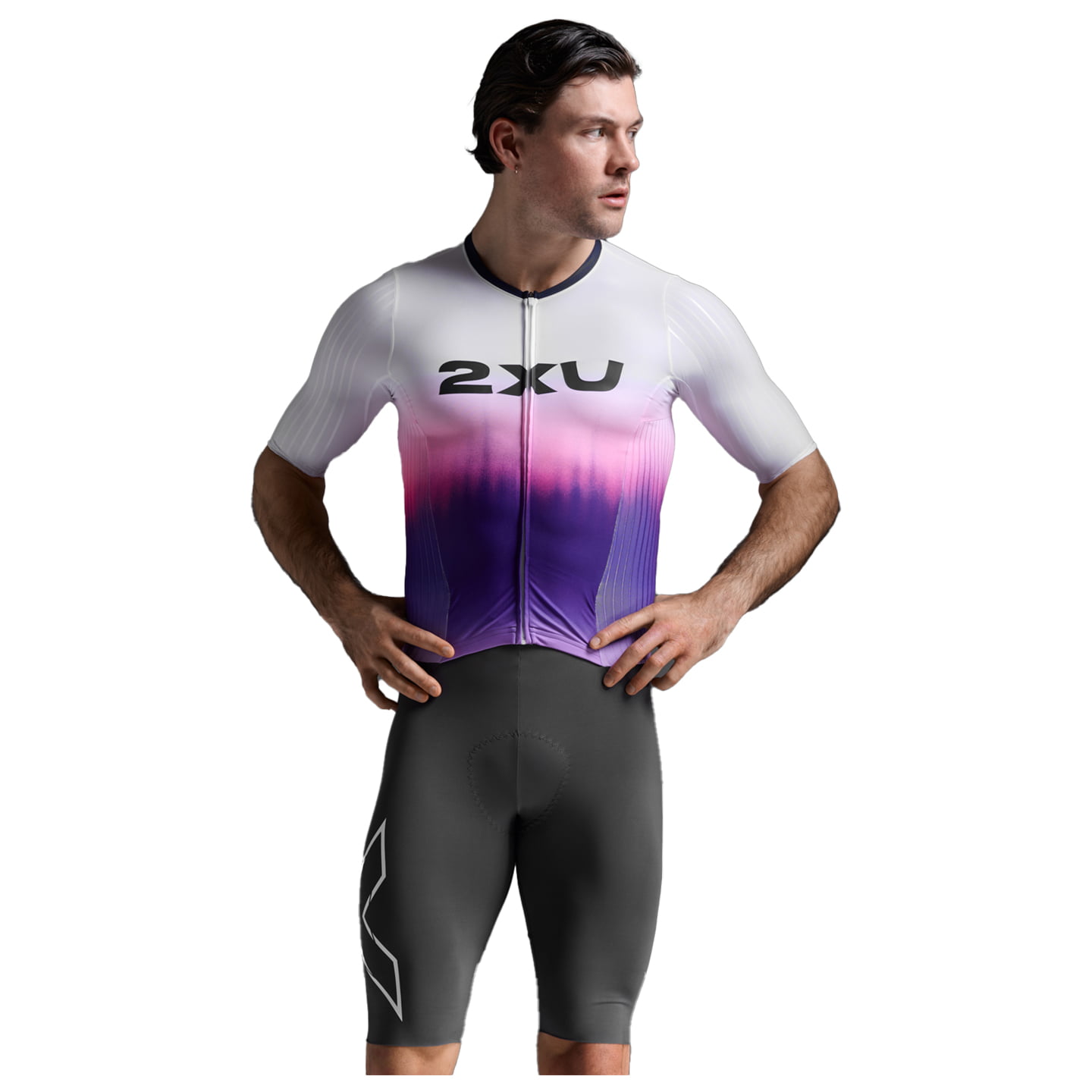 2XU Tri Suit korte mouwen Light Speed React triathlonsuit, voor heren, Maat XL,