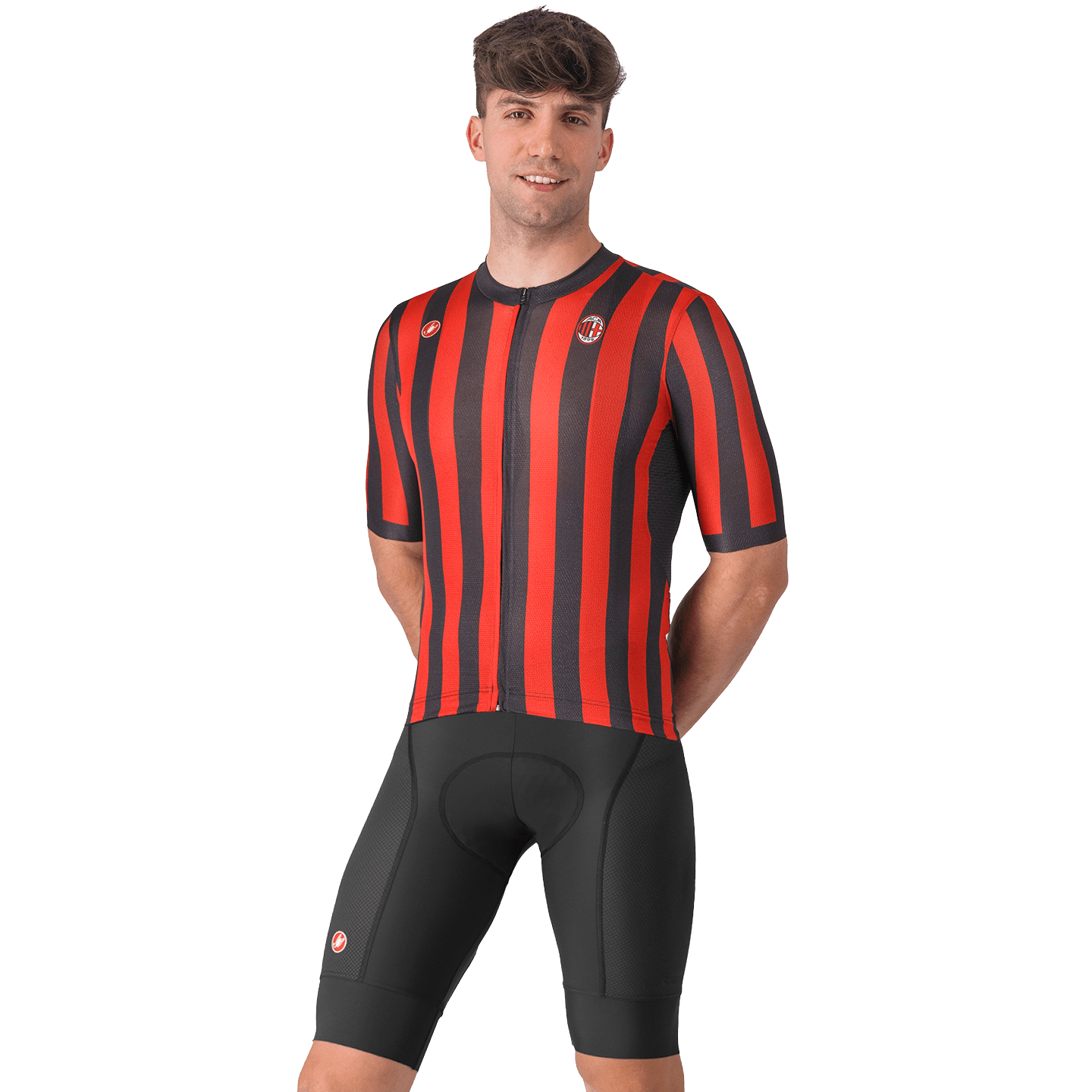 CASTELLI Competizione 3 AC Milan Set (fietsshirt + fietsbroek) set (2