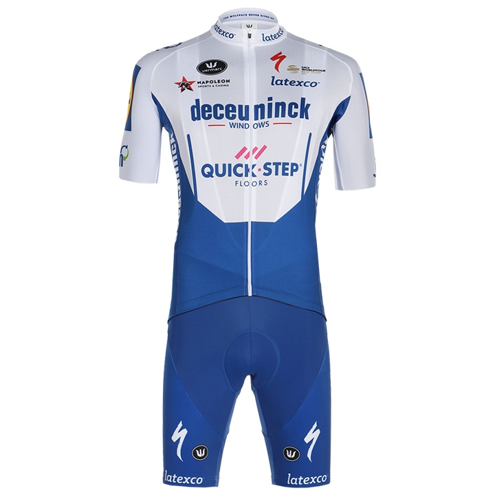 DECEUNINCK QUICK-STEP Aero 2020 Set (fietsshirt + fietsbroek), voor heren, Fiets
