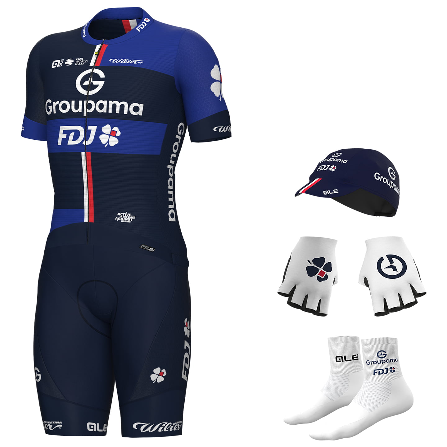 GROUPAMA - FDJ Race 2025 Maxi-Set (5 stukken) maxiset (5 artikelen), voor heren,