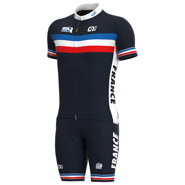 FRANZÖSISCHE NATIONAL- MANNSCHAFT 2021 Set (fietsshirt + fietsbroek), voor heren