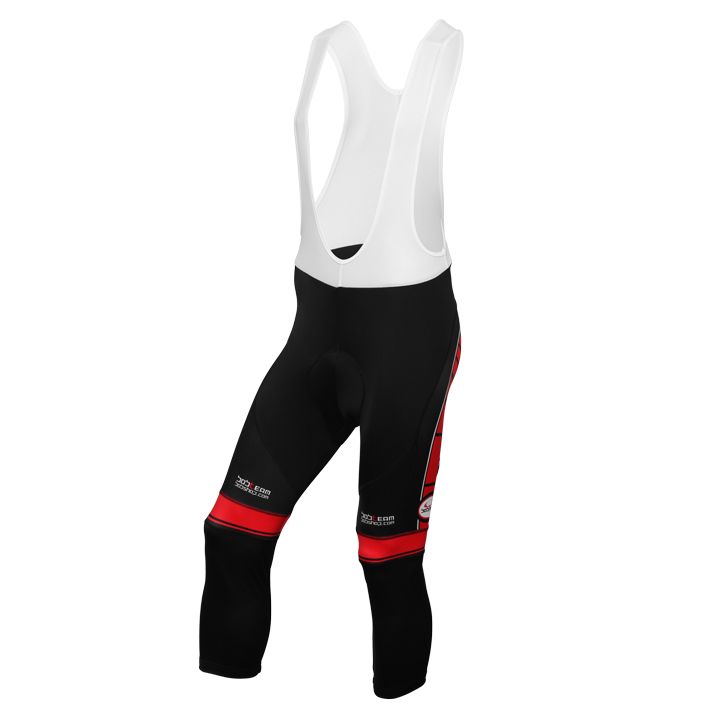 Cycle trousers, BOBTEAM Infinity black-red Bib Knickers, for men, size L, Cycle gear