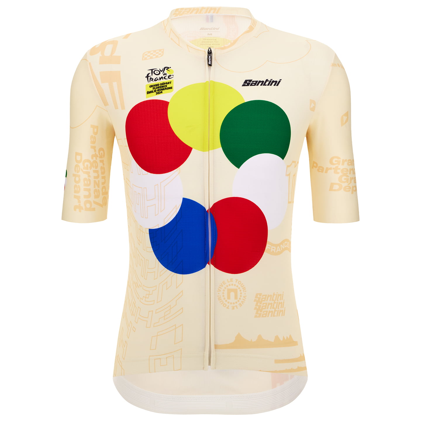 TOUR DE FRANCE Grand Depart Florence 2024 Short Sleeve Jersey, for men, size M, Cycle jersey, Cycling clothing