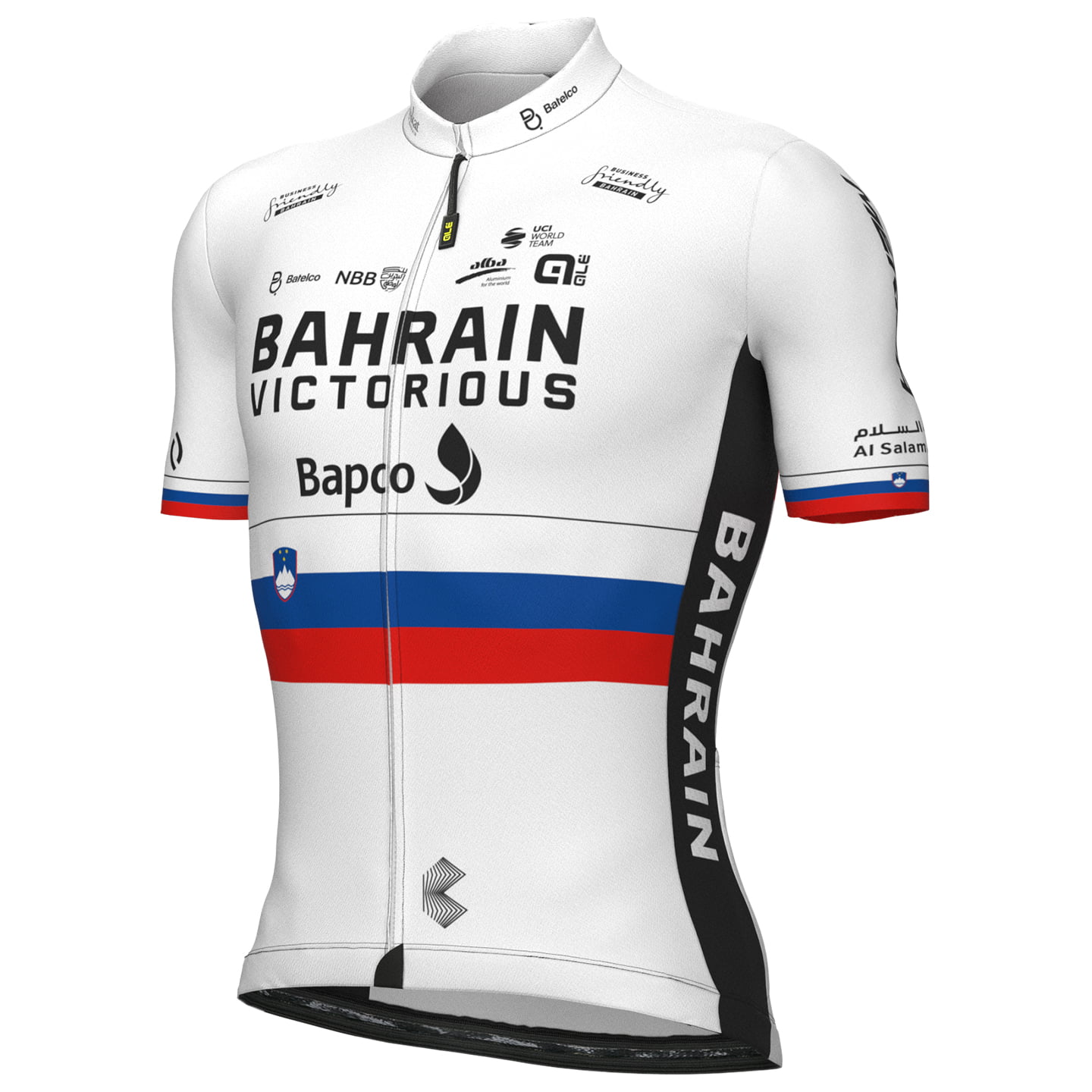 BAHRAIN - VICTORIOUS Short Sleeve Jersey Slovenian Champion 2022, for men, size L, Cycling shirt, Cycle clothing