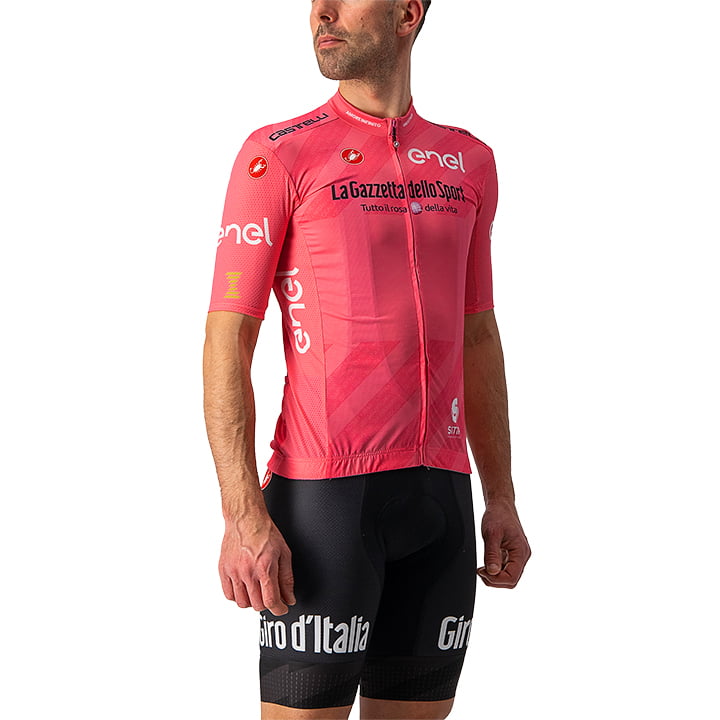 GIRO D'ITALIA Maglia Rosa 2021 Set (fietsshirt + fietsbroek), voor heren, Fietsk