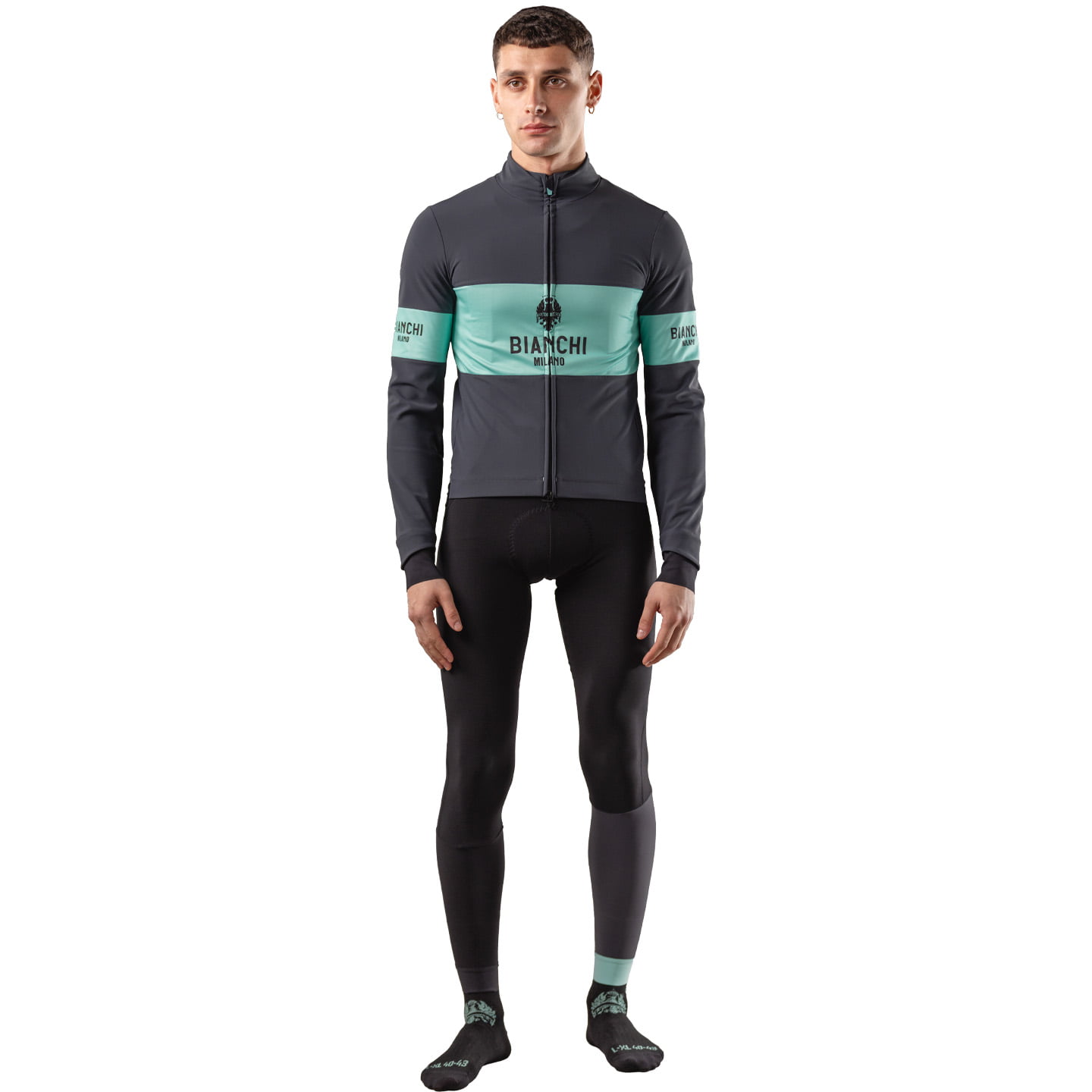 BIANCHI MILANO Remastered Set (winter fietsjack + lange koersbroek) set (2