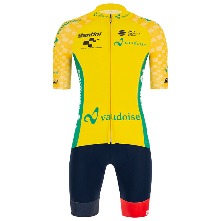 TOUR DE SUISSE Gesamtführender 2021 Set (fietsshirt + fietsbroek), voor heren, F