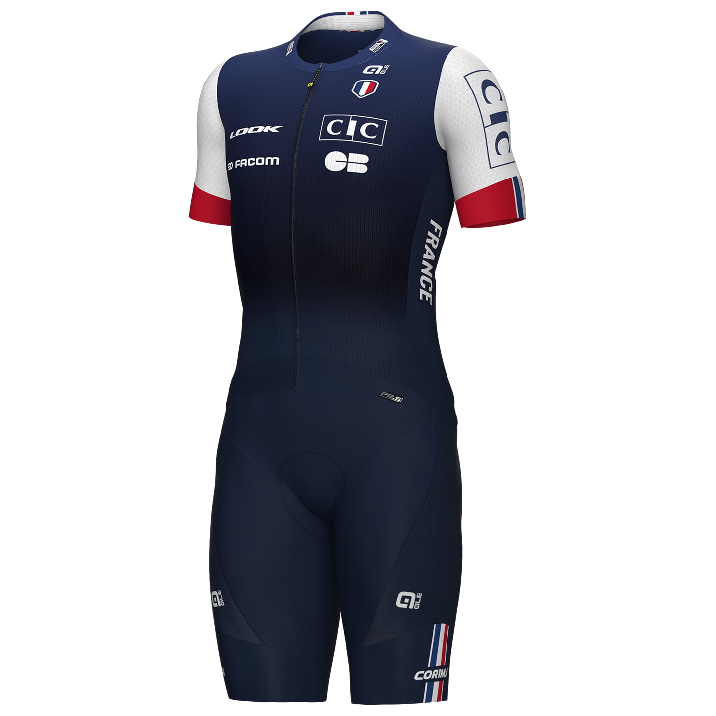 FRANSE NATIONAAL TEAM Race Set (fietsshirt + fietsbroek) set (2 artikelen), voor