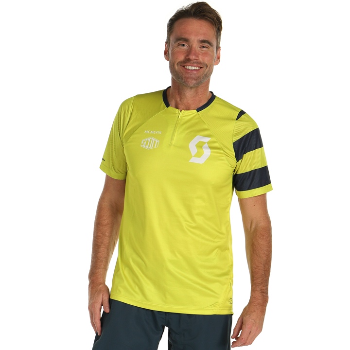 SCOTT Fietsshirt Trail Vertic Zip bikeshirt, voor heren, Maat L, Fietsshirt, Wie