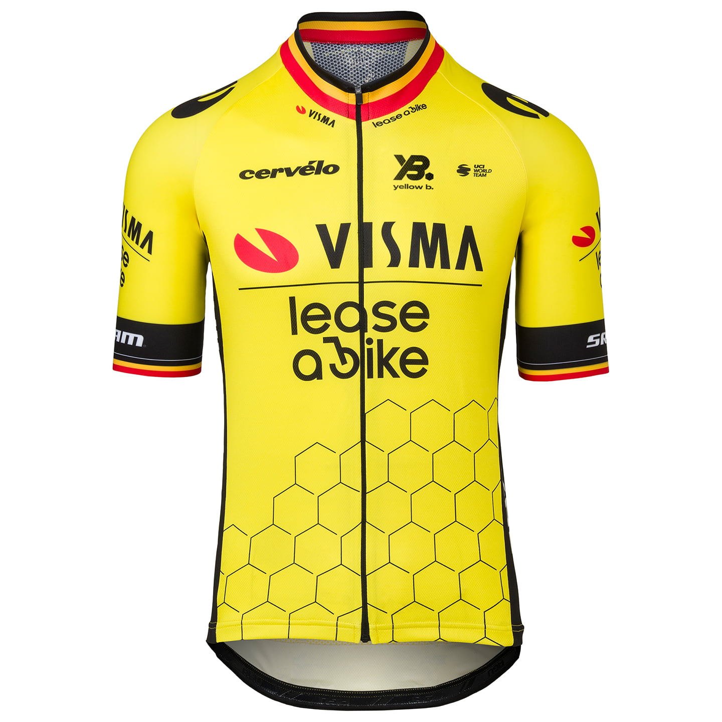 TEAM VISMA LEASE A BIKE Belgische kampioen 2025 kinderfietsshirt, Maat S