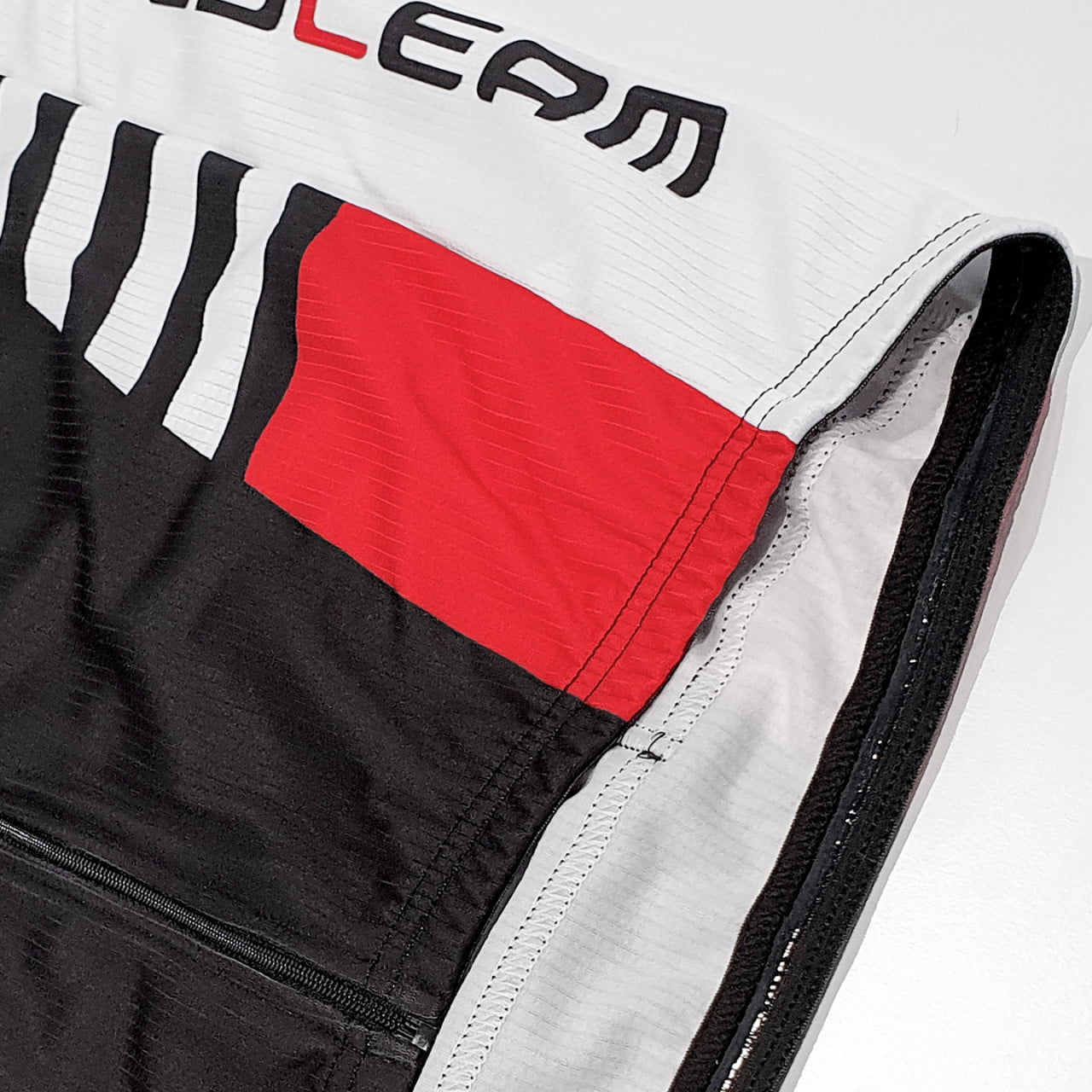 fietsshirt met lange mouwen Performance Line III, zwart-wit-rood