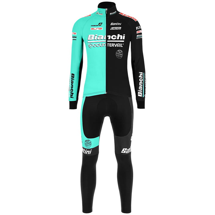 BIANCHI COUNTERVAIL Set (winter fietsjack + lange koersbroek), voor heren