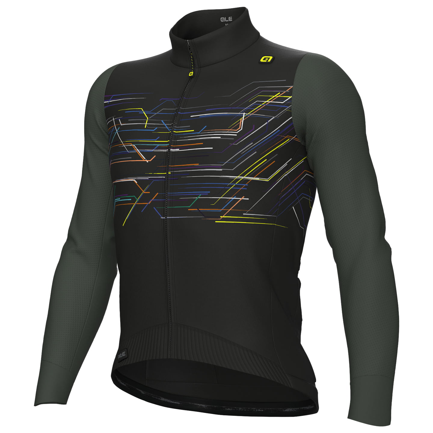 ALÉ Langarm Jersey Megabyte, voor heren, Maat 2XL, Wielershirt, Wielerkleding