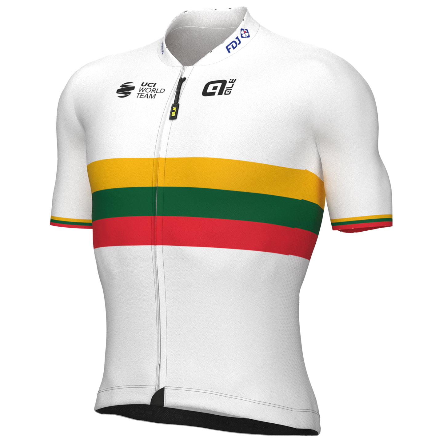 GROUPAMA-FDJ Lithuanian Champion 2022 Short Sleeve Jersey, for men, size M, Cycle jersey, Cycling clothing