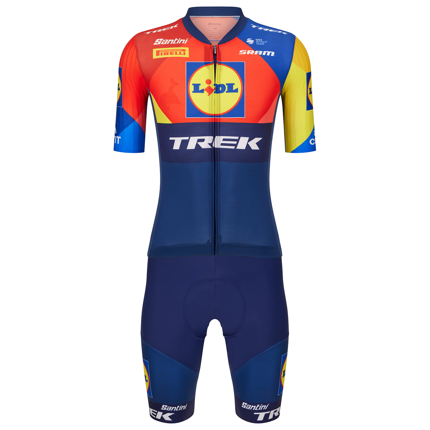 Lidl-Trek Aero Race 2025 Set (fietsshirt + fietsbroek) set (2 artikelen), voor